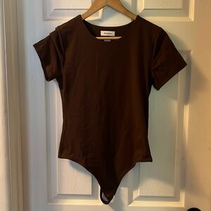 Babaton contour body suit brown
